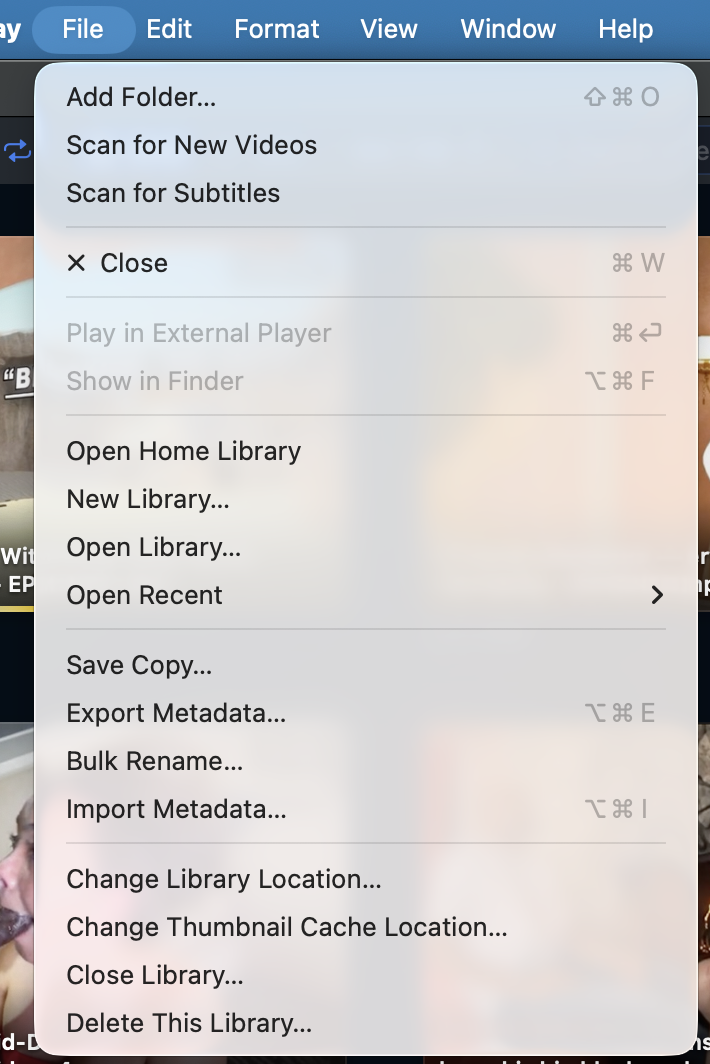 Skagway with the File menu open